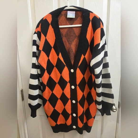 Glimmerwood Halloween Pumpkin Sweater - Orange and Black - Picture 3 of 5